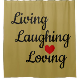 Leben, lachen, lieben duschvorhang