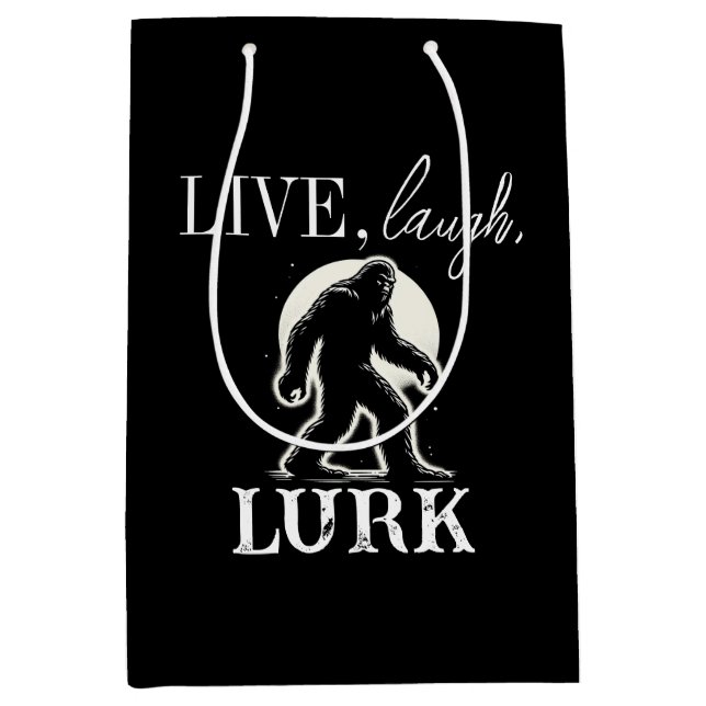 Leben, lachen, Lurk Mittlere Geschenktüte (Vorderseite)