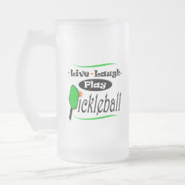 Leben Lachen-Spiel Pickleball Mattglas Bierglas