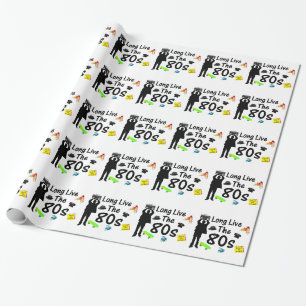 Leben lang die 80er Kultur Geschenkpapier