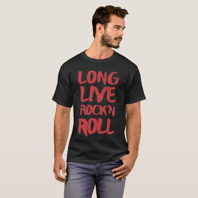 Leben lang Rock-and-Roll T-Shirt (Vorne ganz)