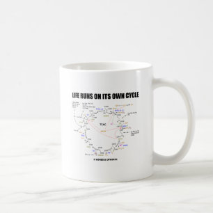 Leben-Läufe auf seinem eigenen Zyklus (Krebs Kaffeetasse