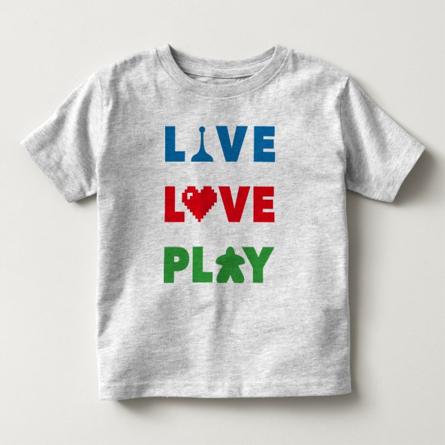 Leben, Liebe, buntes Shirt für Kleinkinder (Vorderseite)