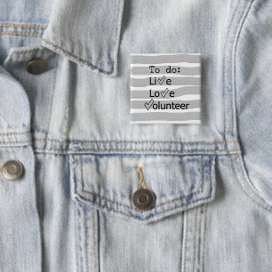Leben, Liebe, Freiwilligenarbeit Button