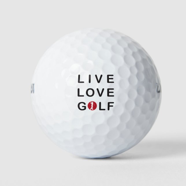 Leben, Liebe, Golf - Design Golfball (Vorderseite)