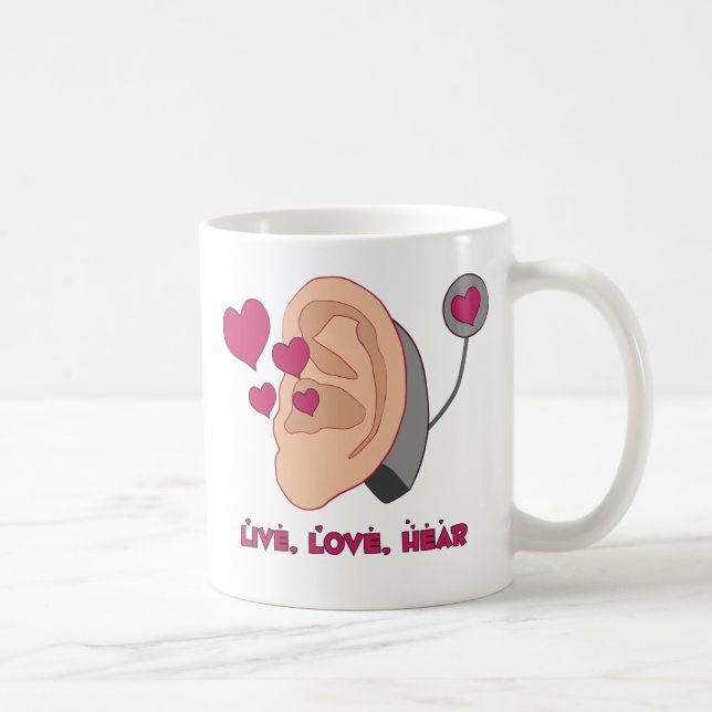 , Leben Liebe, hören Tasse (Rechts)