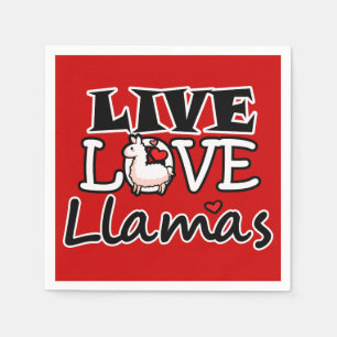 , Leben Liebe, Lamas Serviette