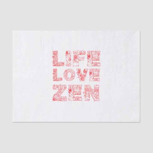Leben, Liebe Seidenpapier (Vorderseite)