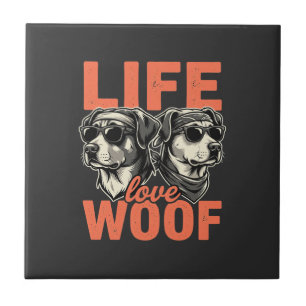 Leben Liebe Wuff Hunde Liebhaber Fliese