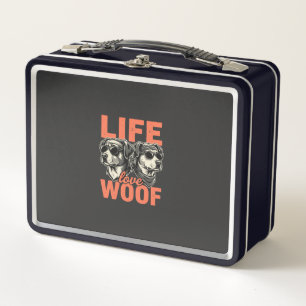 Leben Liebe Wuff Hunde Liebhaber Metall Brotdose