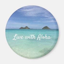 Leben mit Aloha Hawaii Magnet