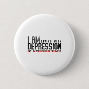 Leben mit Depressionen - Geist und psychische Gesu Button