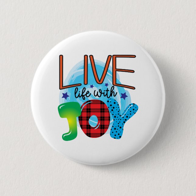 Leben mit Freude Button (Vorderseite)