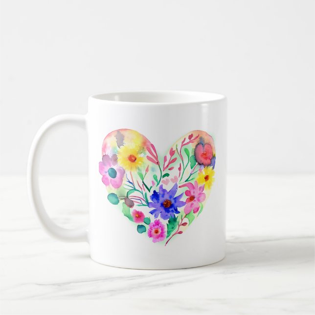 Leben mit Ihrem ganzen Herzangebot Kaffeetasse (Links)