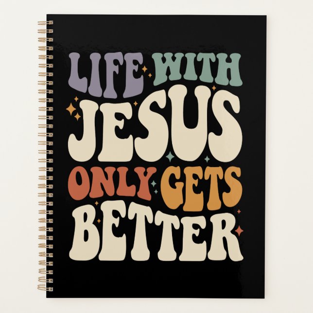 Leben mit Jesus - inspirierendes Christliches Zita Planer (Vorderseite)
