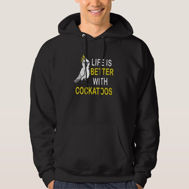 Leben mit Niedlichem Vogelcockatil Hoodie (Vorderseite)