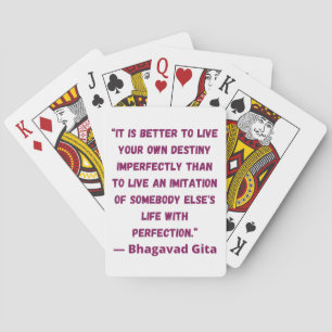 Leben mit Perfektion Bhagavad Gita  Spielkarten