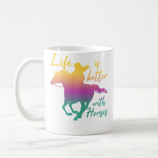 Leben Mit Pferden Frauen Reiten Pferdebesitzer Kaffeetasse