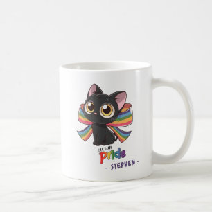 Leben mit Stolz - Rainbow Cat LGBTQ Stolz Kaffeetasse