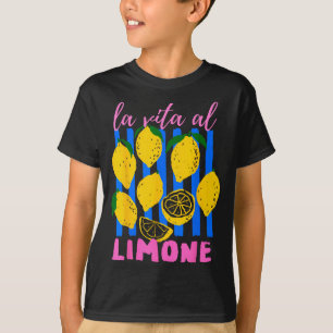 Leben mit Zitrone Lustiger Italienischer Zitronen  T-Shirt