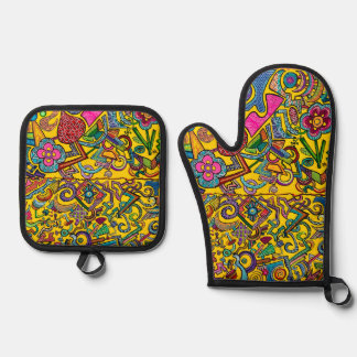 Leben Ofenhandschuh & Topflappen-Set