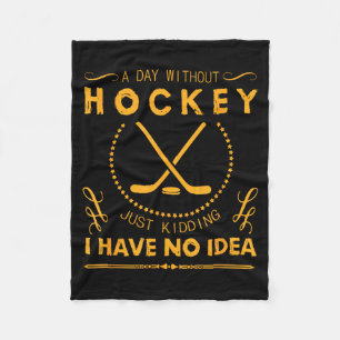 Leben ohne Hockey Fleecedecke