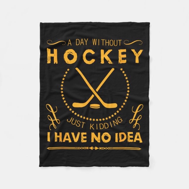 Leben ohne Hockey Fleecedecke (Vorderseite)