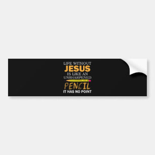 Leben ohne Jesus Funny Christlicher religiöser Gla Autoaufkleber