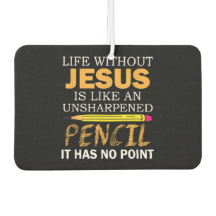 Leben ohne Jesus Funny Christlicher religiöser Gla Autolufterfrischer