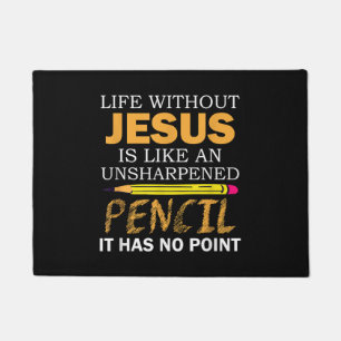 Leben ohne Jesus Funny Christlicher religiöser Gla Fußmatte