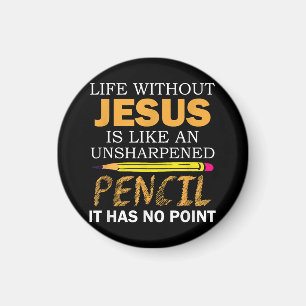 Leben ohne Jesus Funny Christlicher religiöser Gla Magnet