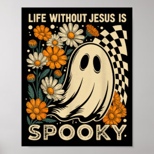Leben ohne Jesus ist Soky Floral Christliches Hall Poster