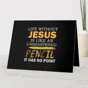 Leben ohne Jesus Lustige christliche religiöse Gla Karte