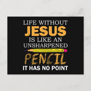 Leben ohne Jesus Lustige christliche religiöse Gla Postkarte