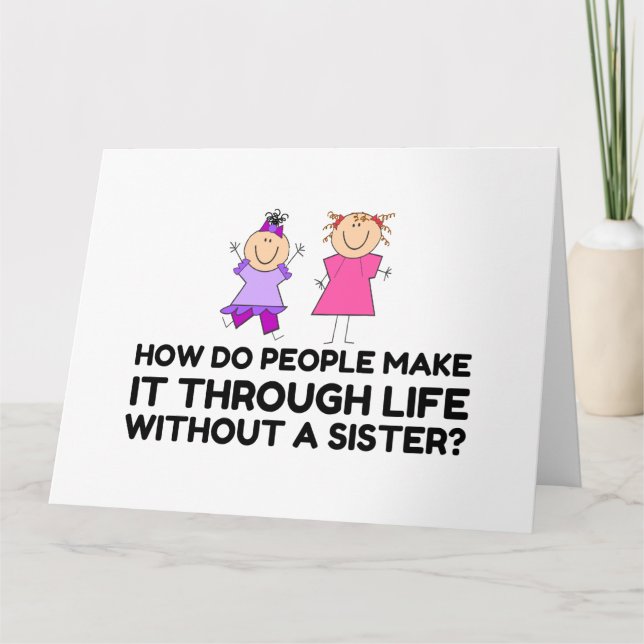 LEBEN OHNE SCHWESTER DANKESKARTE (Vorderseite)