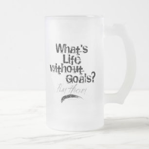 Leben ohne Ziele (Spielhockey) Mattglas Bierglas