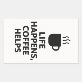 Leben passiert, Kaffeehilfen Aufkleber