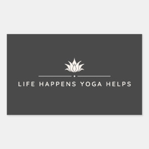 Leben Passiert Yoga Hilft Motivation Rechteckiger Aufkleber