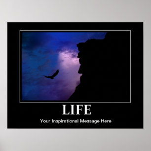 Leben-Plakat, Inspiration/Motivation, w/your Msg Poster