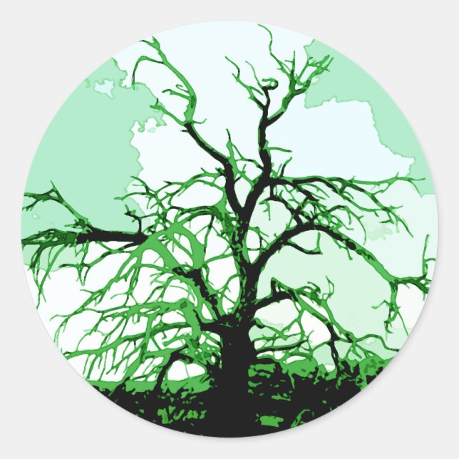 Leben Runder Aufkleber (Vorderseite)