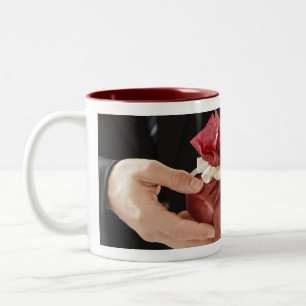 Leben schaffen zweifarbige tasse