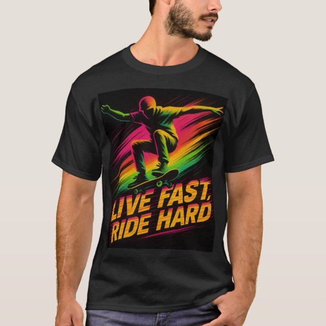 LEBEN SCHNELL, SCHNELL FAHREN T-Shirt (Vorderseite)