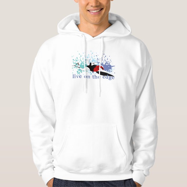 Leben Sie auf dem Rand-Slalom Waterski Sweatshirt (Vorderseite)