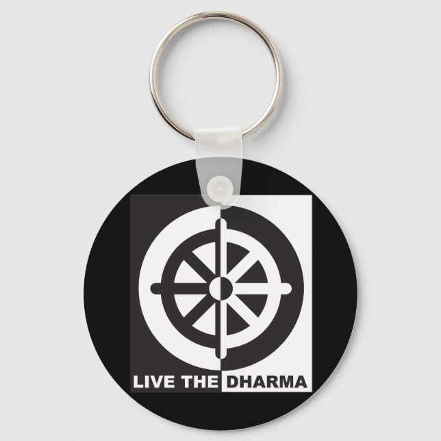 Leben Sie das Dharma Schlüsselanhänger (Vorderseite)