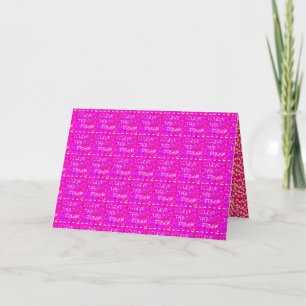 Leben Sie den Traumtext alles pink und lemon Karte