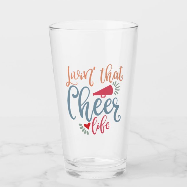 Leben Sie dieses glückliche Leben. Schönes Chefdes Glas (Vorderseite)
