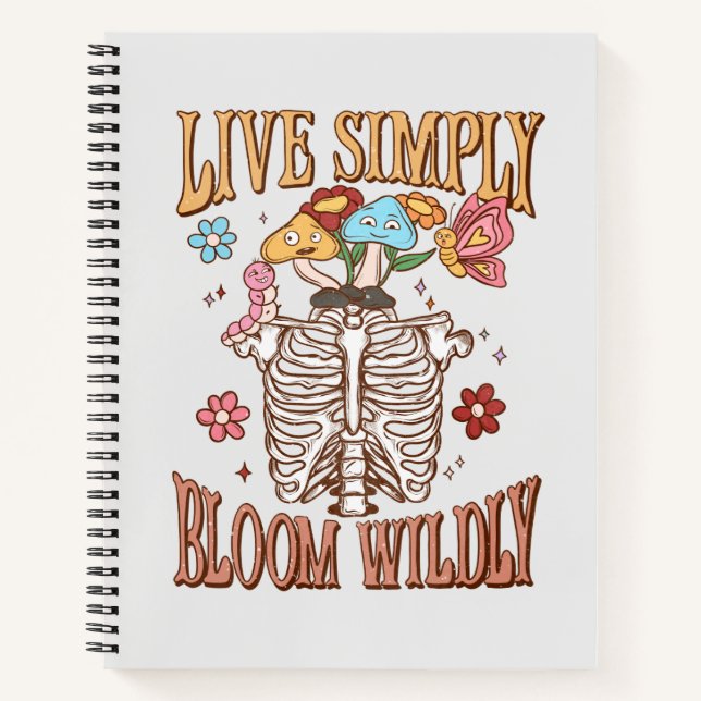 Leben Sie einfach, Bloom Willy Notizbuch (Vorderseite)