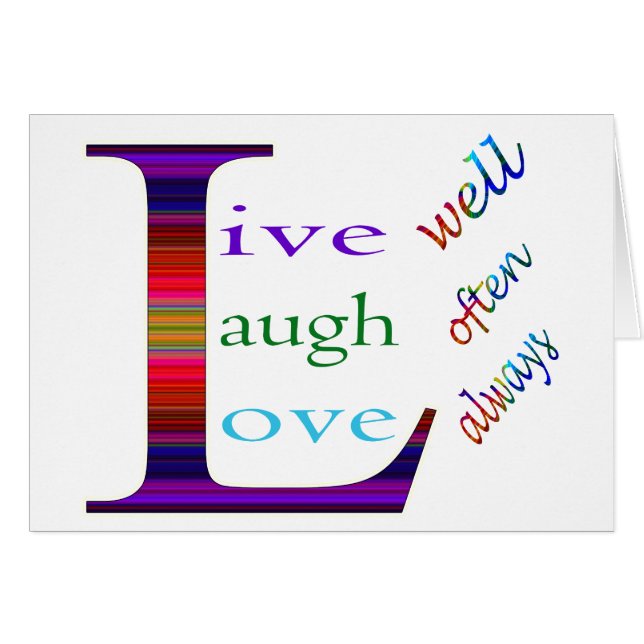 Leben Sie gut, lachen Sie oft, Liebe immer von STa (Vorderseite (Horizontal))