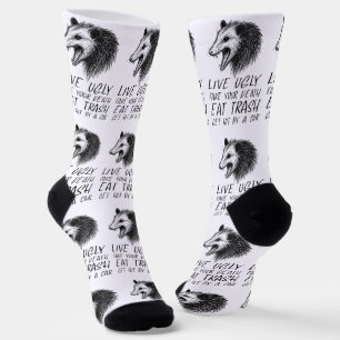 Leben Sie hässlich Fake Ihr Tod essen Müll Funny O Socken