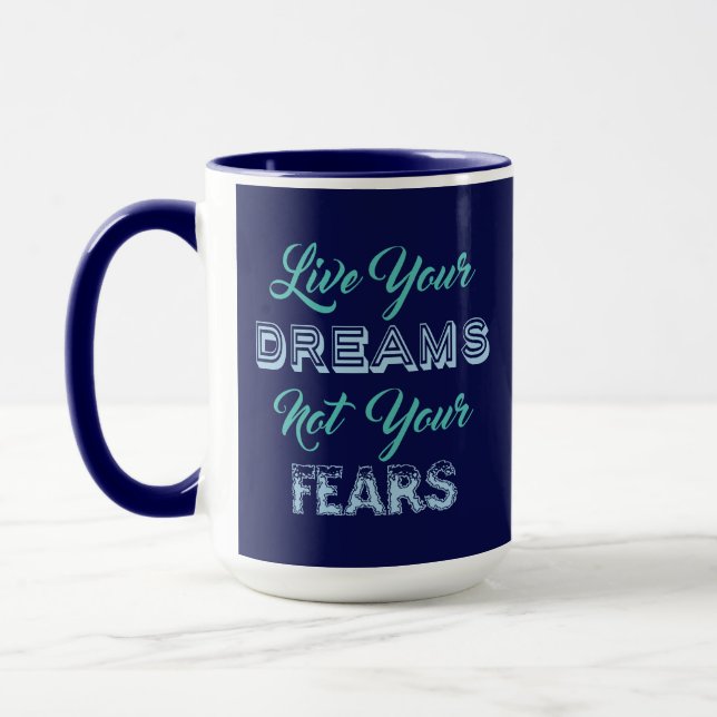 Leben Sie Ihre Träume individuelle Name und Tasse (Links)